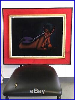 NUDE woman in Vintage Black Velvet Painting! Great Condition! Buy Now