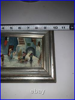 Neo-expressionism Vintage Italy Miniature Painting Artist Signed 70's