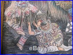Nyoman Ubud Bali painting vintage village tropical folk masterful ceremony 1970