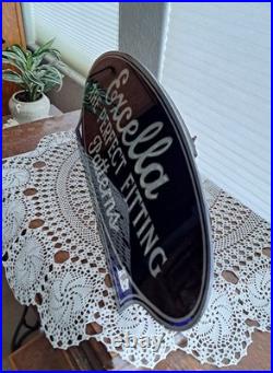 ORG'30s Excella Patterns Reverse Glass Painted Sign VTG Sewing Collectible RARE
