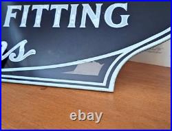 ORG'30s Excella Patterns Reverse Glass Painted Sign VTG Sewing Collectible RARE