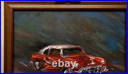ORIGINAL American Classic Vintage Red Chevy Race Chevrolet CAR PAINTING M Kravt