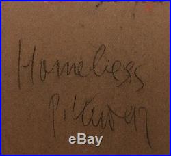 ORIGINAL SIGNED PETER KEIL VINTAGE PAINTING 1992 homeless 24x24