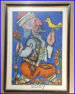 ORIGINAL VINTAGE Jewish Painting, Unique Brush Strokes? 1 Of A Kind, Colorful
