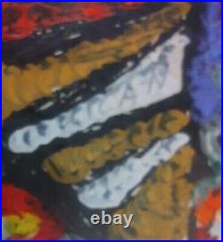 ORIGINAL VINTAGE Jewish Painting, Unique Brush Strokes? 1 Of A Kind, Colorful