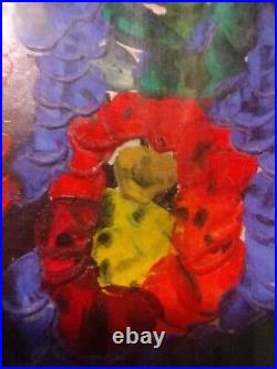 ORIGINAL VINTAGE Jewish Painting, Unique Brush Strokes? 1 Of A Kind, Colorful