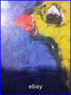 ORIGINAL VINTAGE Jewish Painting, Unique Brush Strokes? 1 Of A Kind, Colorful