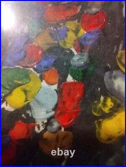 ORIGINAL VINTAGE Jewish Painting, Unique Brush Strokes? 1 Of A Kind, Colorful