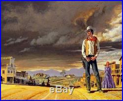 ORIGINAL VINTAGE WESTERN PULP ILLUSTRATION COVER ART PAINTING Dead Men Bounty