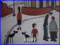 ORIGINAL Vintage Oil Painting Northern School Signed and Dated L S Lowry 1960