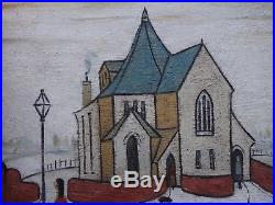 ORIGINAL Vintage Oil Painting Northern School Signed and Dated L S Lowry 1960