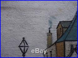 ORIGINAL Vintage Oil Painting Northern School Signed and Dated L S Lowry 1960