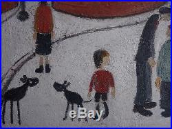 ORIGINAL Vintage Oil Painting Northern School Signed and Dated L S Lowry 1960