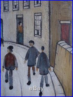 ORIGINAL Vintage Oil Painting Northern School Signed and Dated L S Lowry 1964