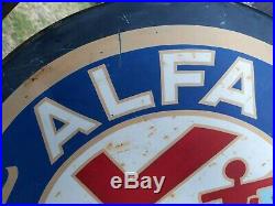 ORIGINAL vintage ALFA ROMEO hand-painted DEALER SIGN late 1950s early 1960's 28