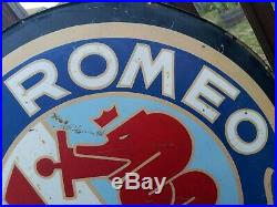 ORIGINAL vintage ALFA ROMEO hand-painted DEALER SIGN late 1950s early 1960's 28