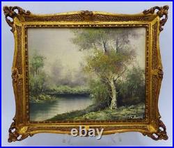 Oil Painting on Board, Two, SGN, Landscapes, Gilt Frames, Vintage / Antique
