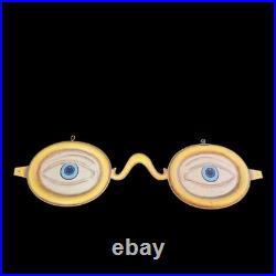 Optometrist Trade Sign Vintage Metal Painted tin 36 Optometrist Trade Sign Vintage Metal Painted tin 36