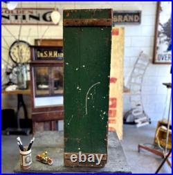 Original 1950s Vintage Hand Painted Shoe Shine Franks Advertising Trade Wood