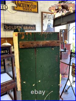 Original 1950s Vintage Hand Painted Shoe Shine Franks Advertising Trade Wood