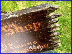 Original Antique Wood Painted Sign Photography Store Vintage Photo Camera Shop