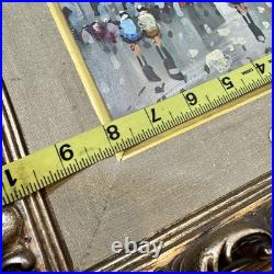 Original Antonio De Vity Oil On Canvas Paris Street Scene Signed By Artist, VTG