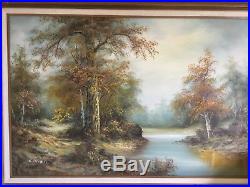 Original C. Inness, Large landscape painting, Clara Inness 1874-1932, Renowned