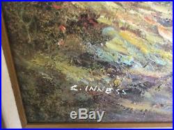 Original C. Inness, Large landscape painting, Clara Inness 1874-1932, Renowned