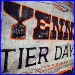 Original Hand Painted Wood Sign Vintage Style Western Americana Rodeo Cheyenne