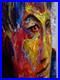 Original Man Male Guy Art Signed Oil Painting Abstract Portrait Vintage For Sale