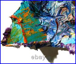 Original Modern Oil? Painting? Vintage? Seascape? Art Signed Abstract Ocean Water A