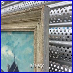 Original Oil Painting House in Field, Framed & Signed Vintage 1966 Artwork