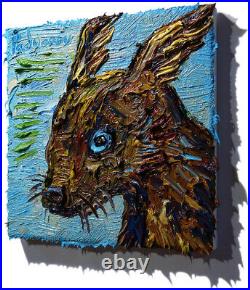 Original Oil? Painting? Vintage? Art? Signed'24 Expressionist Pop Animal Pet Nature