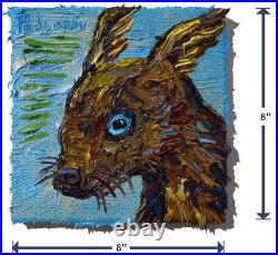 Original Oil? Painting? Vintage? Art? Signed'24 Expressionist Pop Animal Pet Nature