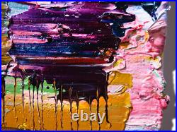 Original Oil? Painting Vintage? Art? Signed'24 Impressionist Abstract Nyc City Pop