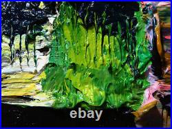 Original Oil? Painting Vintage? Art? Signed'24 Impressionist Abstract Nyc City Pop