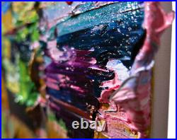 Original Oil? Painting Vintage? Art? Signed'24 Impressionist Abstract Nyc City Pop