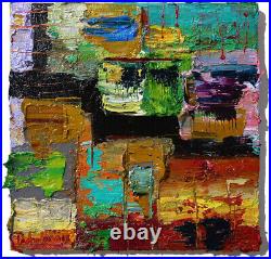 Original Oil? Painting Vintage? Art? Signed'24 Impressionist Abstract Nyc City Pop