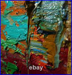 Original Oil? Painting Vintage? Art? Signed'24 Impressionist Abstract Nyc City Pop
