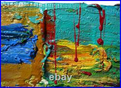 Original Oil? Painting Vintage? Art? Signed'24 Impressionist Abstract Nyc City Pop
