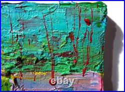 Original Oil? Painting Vintage? Art? Signed'24 Impressionist Abstract Nyc City Pop