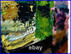 Original Oil? Painting Vintage? Art? Signed'24 Impressionist Abstract Nyc City Pop