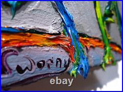 Original Oil? Painting Vintage? Art? Signed'24 Impressionist Trees? Abstract Nature
