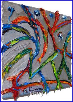Original Oil? Painting Vintage? Art? Signed'24 Impressionist Trees? Abstract Nature