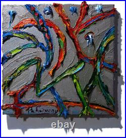 Original Oil? Painting Vintage? Art? Signed'24 Impressionist Trees? Abstract Nature