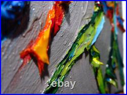 Original Oil? Painting Vintage? Art? Signed'24 Impressionist Trees? Abstract Nature