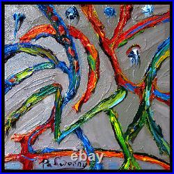 Original Oil? Painting Vintage? Art? Signed'24 Impressionist Trees? Abstract Nature