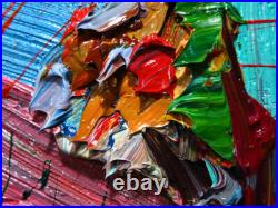 Original Oil? Painting? Vintage? Art? Signed'24 Outsider Abstract Outsider Deco Pop