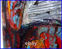 Original Oil? Painting? Vintage? Art? Signed'24 Outsider Beach Woman Girl Hat Fauve