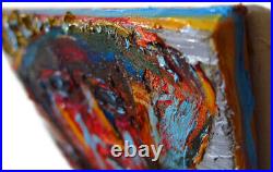 Original Oil? Painting? Vintage? Art? Signed'24 Outsider Beach Woman Girl Hat Fauve